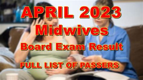 Midwives Board Exam Result April 2023 – Midwifery Full Results.